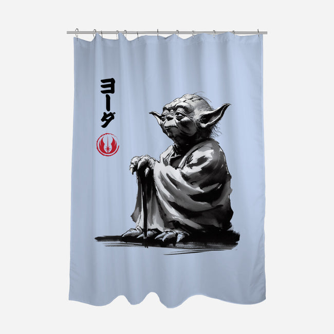 The Master Sumi-e-None-Polyester-Shower Curtain-DrMonekers