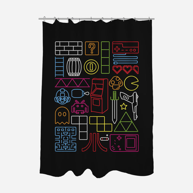 Nostalgic Doodles-None-Polyester-Shower Curtain-sebasebi