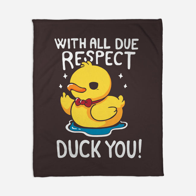 Duck You-None-Fleece-Blanket-Vallina84