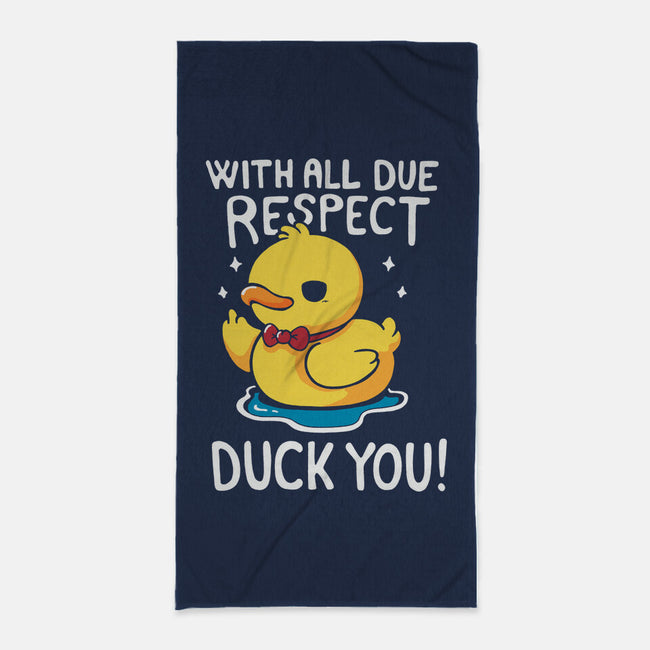 Duck You-None-Beach-Towel-Vallina84