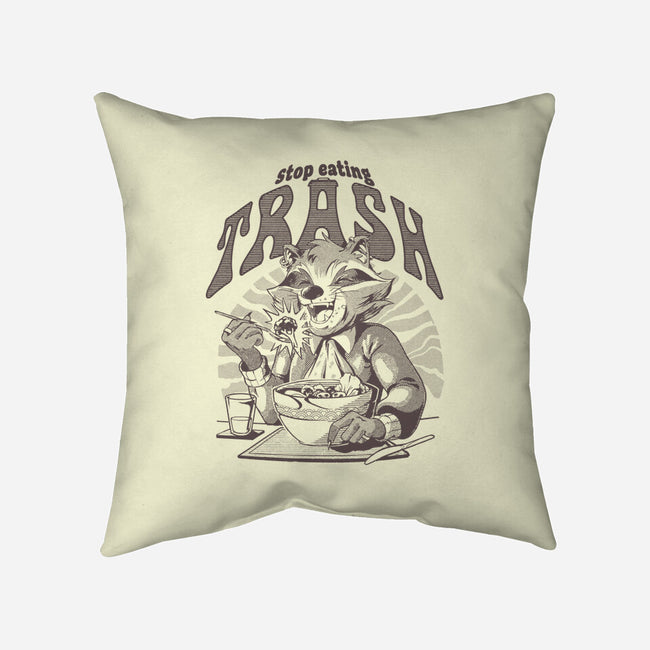 Stop Eating Trash-None-Removable Cover-Throw Pillow-Gazo1a