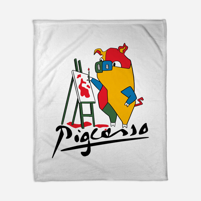 Pigcasso-None-Fleece-Blanket-tobefonseca