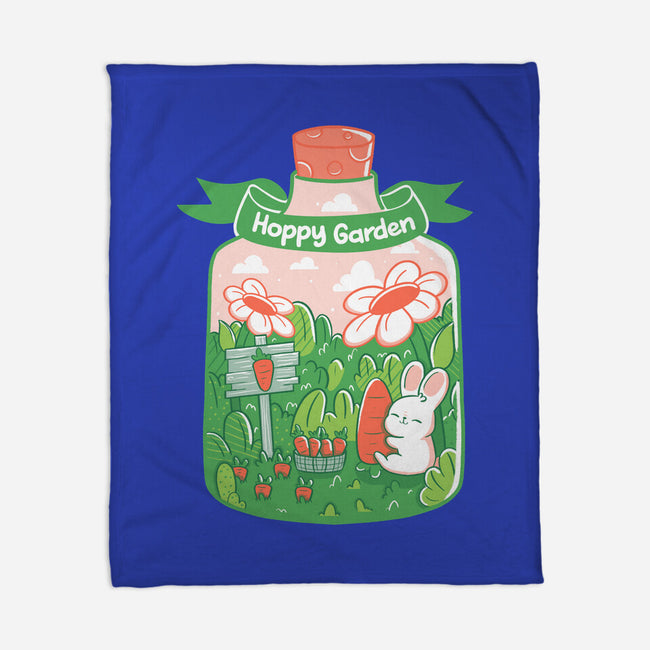 Hoppy Bunny Garden-None-Fleece-Blanket-tobefonseca