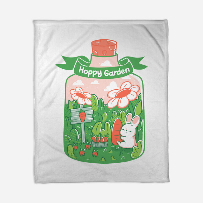 Hoppy Bunny Garden-None-Fleece-Blanket-tobefonseca