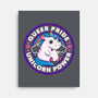 Queer Pride Unicorn Power-None-Stretched-Canvas-tobefonseca