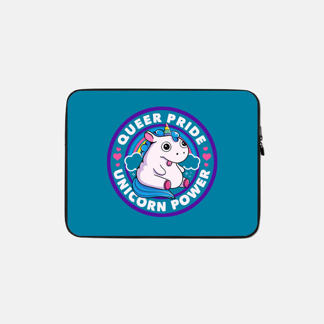 Queer Pride Unicorn Power-None-Zippered-Laptop Sleeve-tobefonseca
