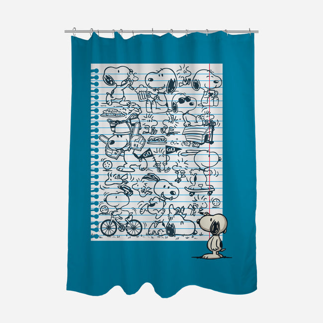 Doodle Beagle-None-Polyester-Shower Curtain-Xentee