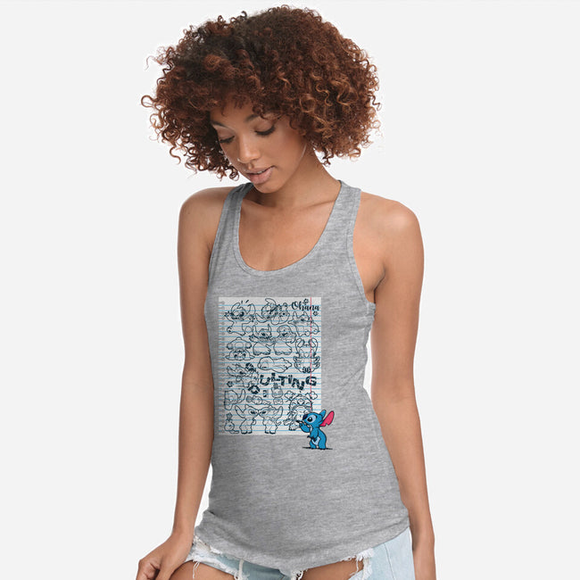 Doodle Alien-Womens-Racerback-Tank-Xentee