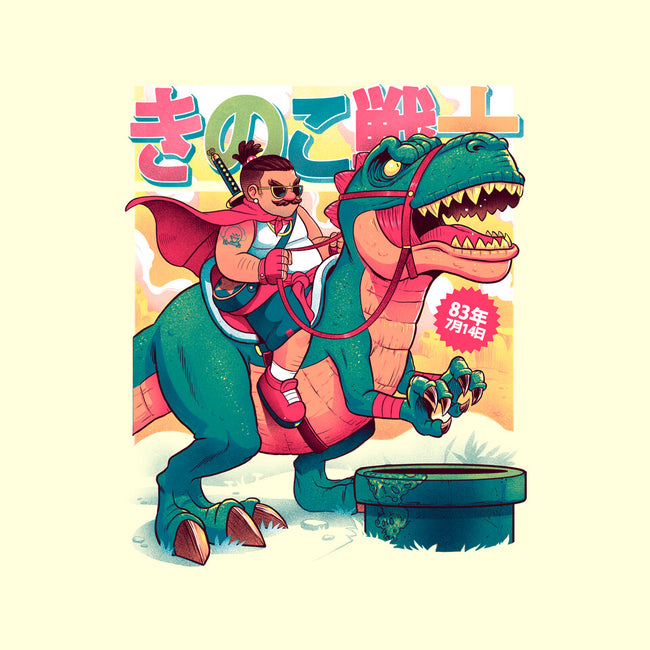 Mushrrom Warrior And Dinosaur-None-Stretched-Canvas-Bruno Mota