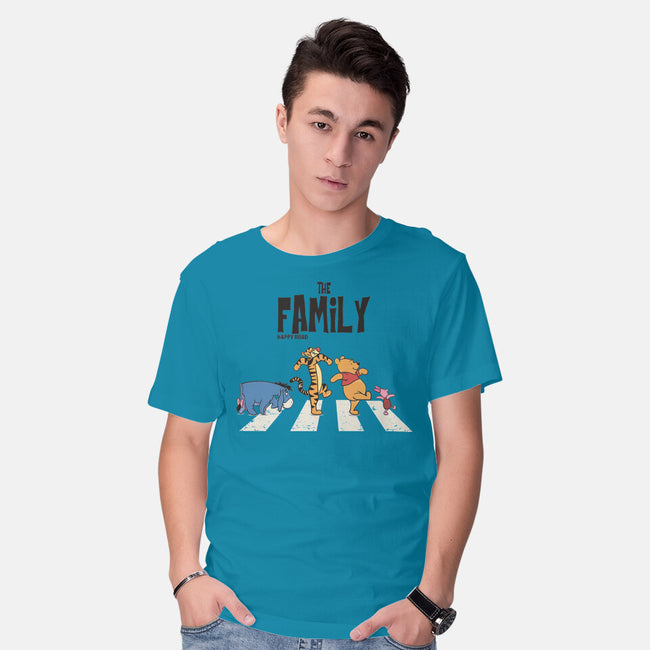 Happy Family Road-Mens-Basic-Tee-turborat14