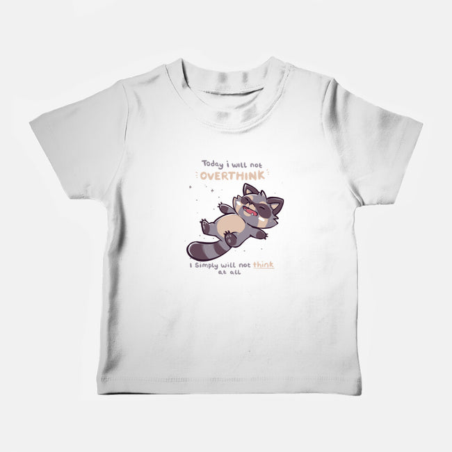 No Thoughts Raccoon-Baby-Basic-Tee-TechraNova