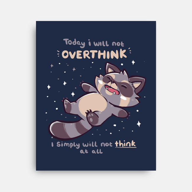 No Thoughts Raccoon-None-Stretched-Canvas-TechraNova