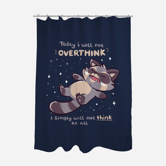 No Thoughts Raccoon-None-Polyester-Shower Curtain-TechraNova