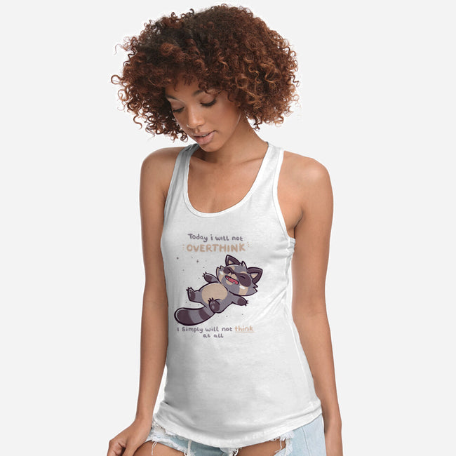 No Thoughts Raccoon-Womens-Racerback-Tank-TechraNova