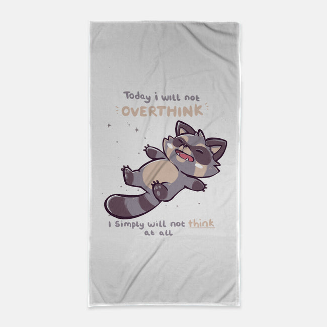 No Thoughts Raccoon-None-Beach-Towel-TechraNova