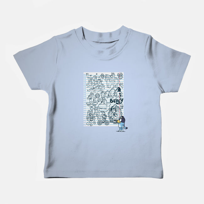 Doodle Heeler-Baby-Basic-Tee-Xentee