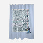 Doodle Heeler-None-Polyester-Shower Curtain-Xentee