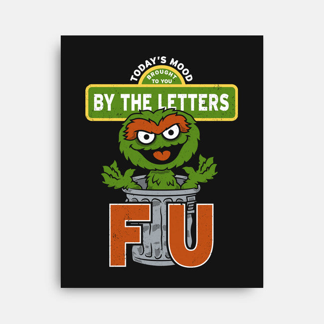 Grouchy Letters-None-Stretched-Canvas-Nemons
