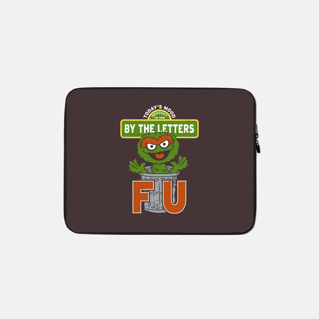 Grouchy Letters-None-Zippered-Laptop Sleeve-Nemons