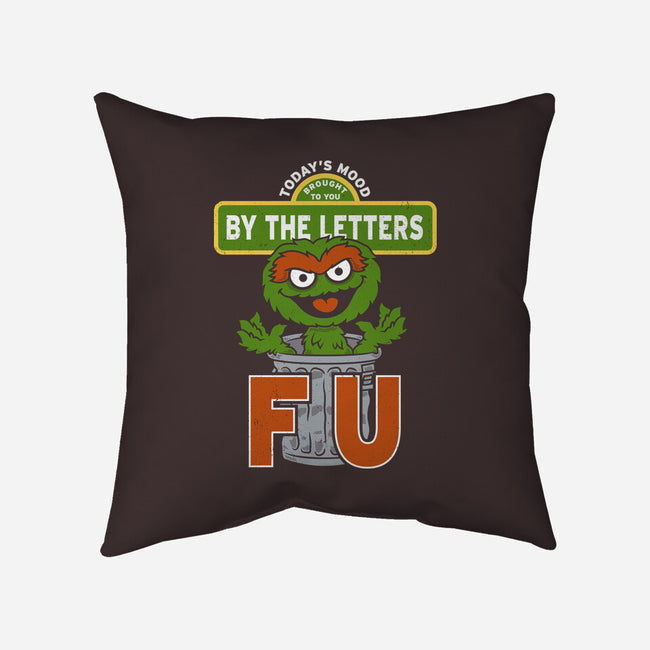 Grouchy Letters-None-Removable Cover-Throw Pillow-Nemons