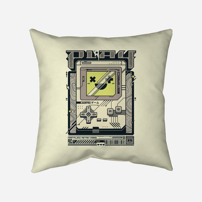 Play Retro Vibes-None-Removable Cover-Throw Pillow-StudioM6