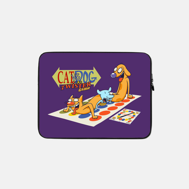 Cat Vs Dog-None-Zippered-Laptop Sleeve-Xentee