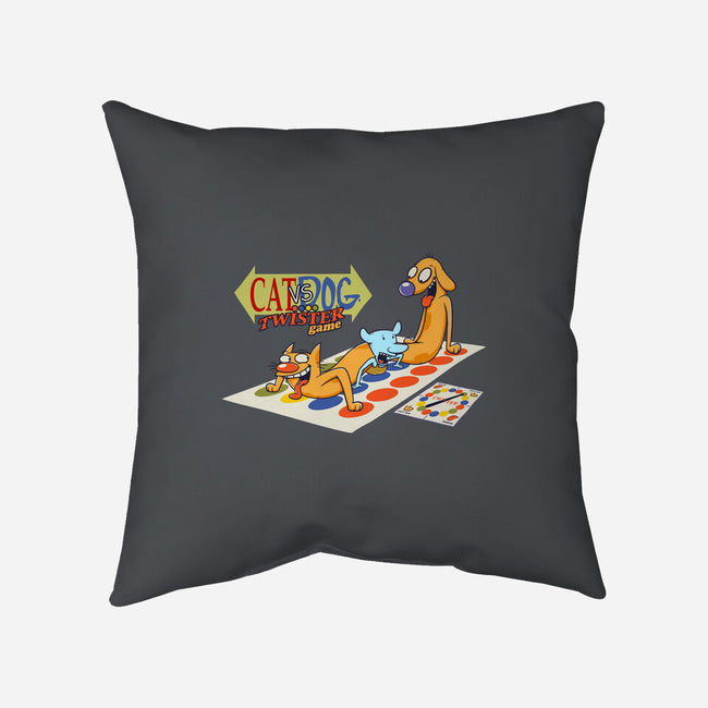 Cat Vs Dog-None-Removable Cover w Insert-Throw Pillow-Xentee