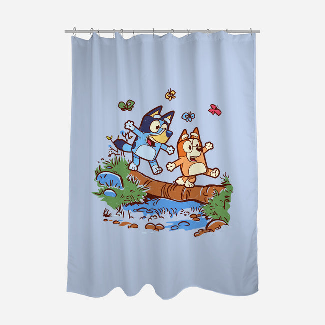 Walking Down The Stream-None-Polyester-Shower Curtain-Xentee