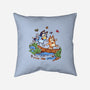 Walking Down The Stream-None-Removable Cover-Throw Pillow-Xentee