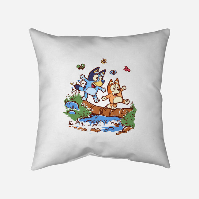 Walking Down The Stream-None-Removable Cover-Throw Pillow-Xentee