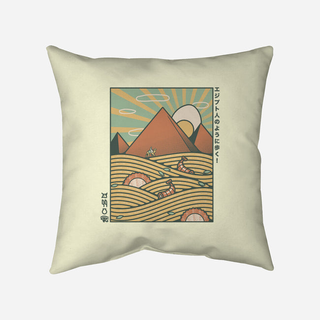 Egypt Mummy Ramen Pyramids-None-Removable Cover-Throw Pillow-tobefonseca