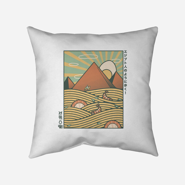 Egypt Mummy Ramen Pyramids-None-Removable Cover-Throw Pillow-tobefonseca