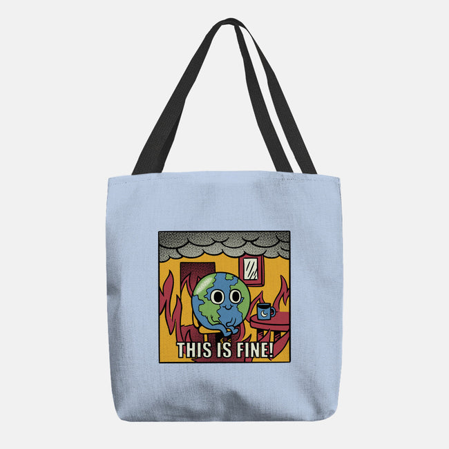 Earth It's Fine Room On Fire-None-Basic Tote-Bag-tobefonseca