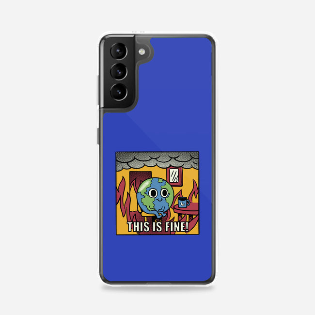 Earth It's Fine Room On Fire-Samsung-Snap-Phone Case-tobefonseca