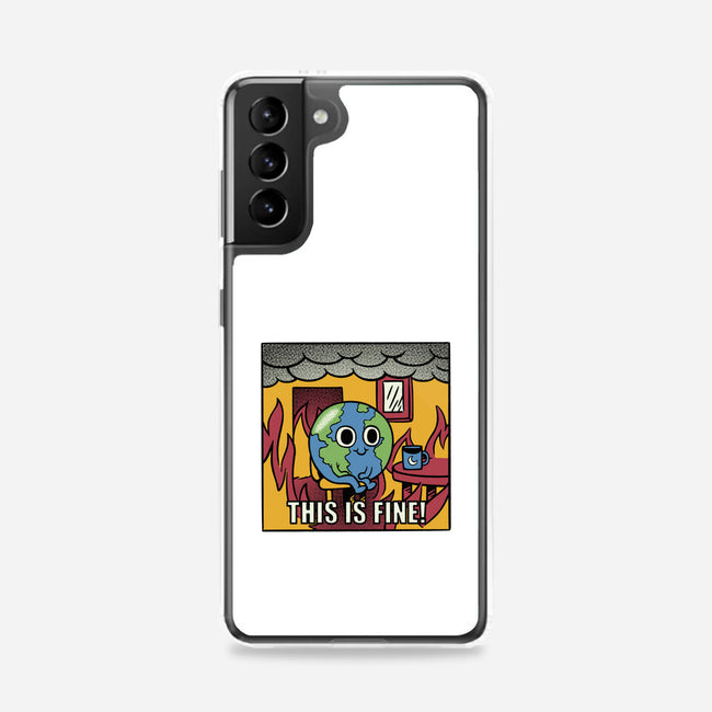 Earth It's Fine Room On Fire-Samsung-Snap-Phone Case-tobefonseca
