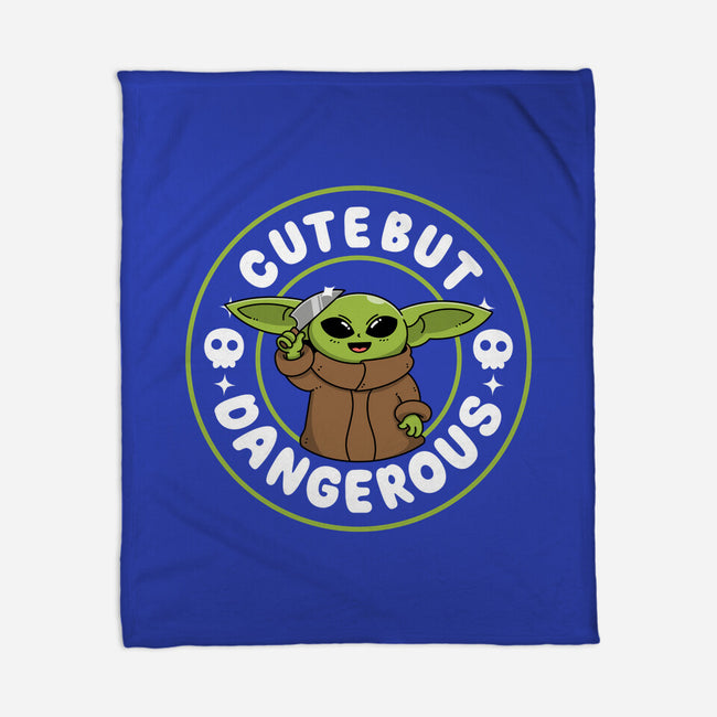 Cute But Dangerous Grogu-None-Fleece-Blanket-Tri haryadi