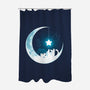 Kitten Moon Night-None-Polyester-Shower Curtain-Vallina84