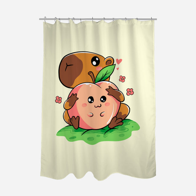 Capeachbara-None-Polyester-Shower Curtain-spoilerinc