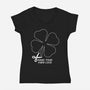 Make Your Own Luck-Womens-V-Neck-Tee-rocketman_art