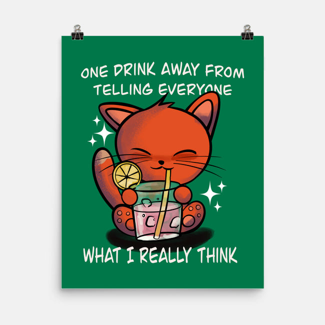 One Drink Away-None-Matte-Poster-fanfabio