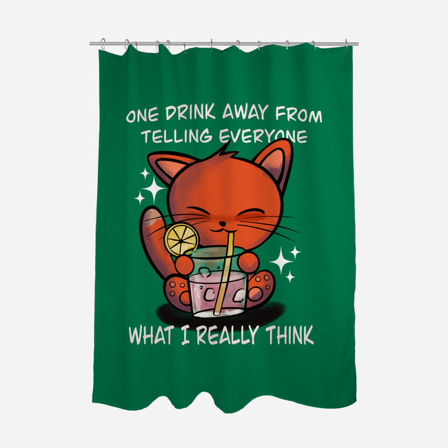 One Drink Away-None-Polyester-Shower Curtain-fanfabio