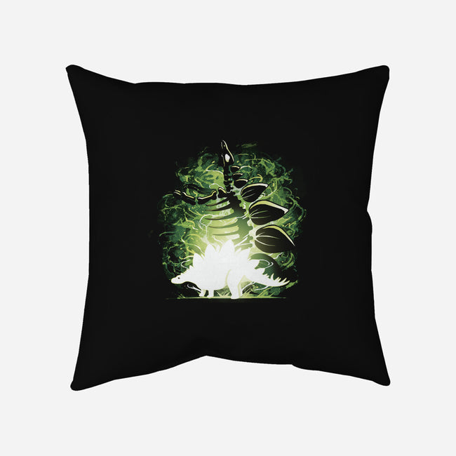Stegosaurus Fossil-None-Removable Cover w Insert-Throw Pillow-Vallina84