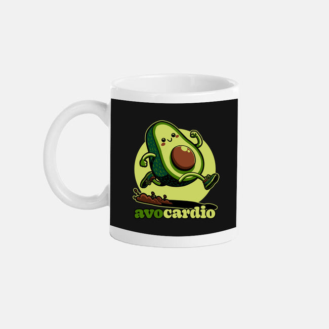 Avocado Exercise-None-Mug-Drinkware-Studio Mootant