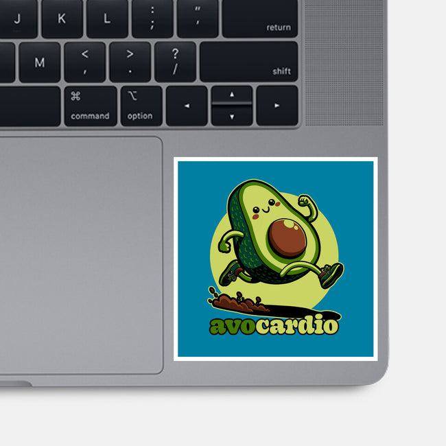 Avocado Exercise-None-Glossy-Sticker-Studio Mootant