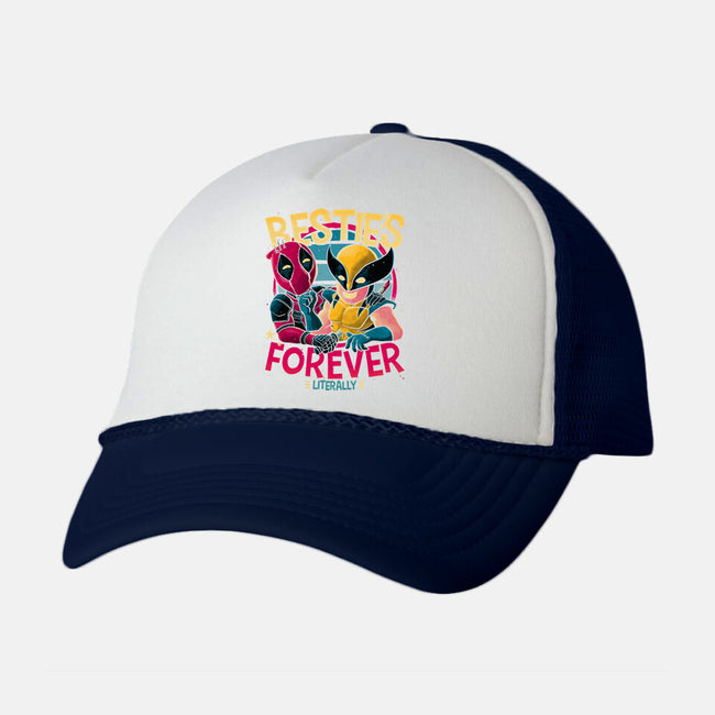 Besties Forever-Unisex-Trucker-Hat-teesgeex