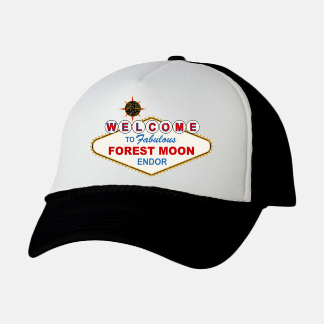 Welcome To Fabulous Forest Moon-Unisex-Trucker-Hat-Melonseta