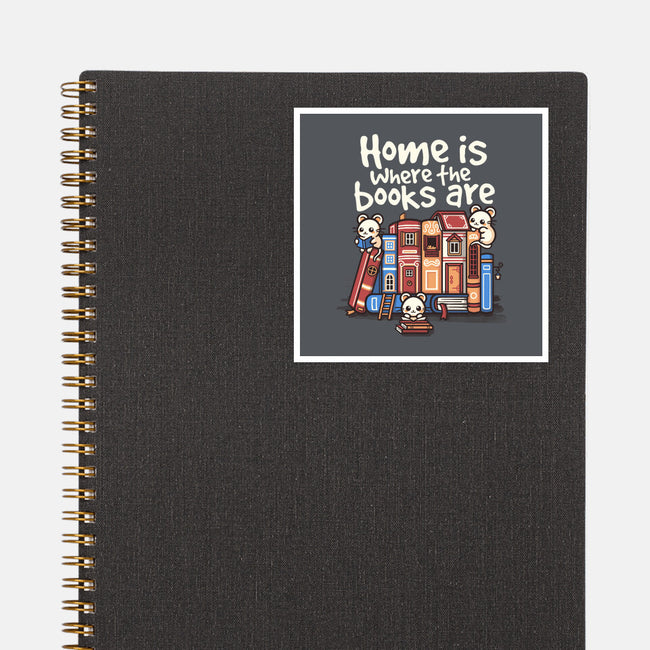 Home Is Where The Books Are-None-Glossy-Sticker-NemiMakeit