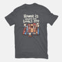 Home Is Where The Books Are-Womens-Fitted-Tee-NemiMakeit
