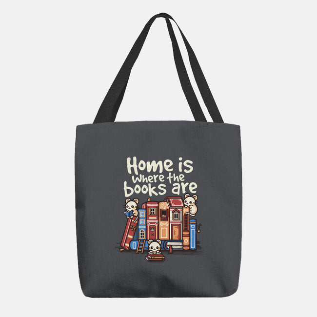 Home Is Where The Books Are-None-Basic Tote-Bag-NemiMakeit
