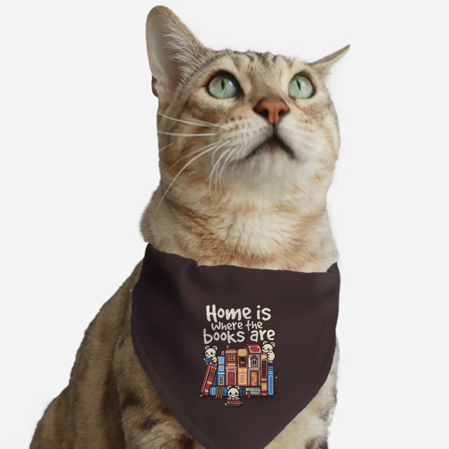 Home Is Where The Books Are-Cat-Adjustable-Pet Collar-NemiMakeit
